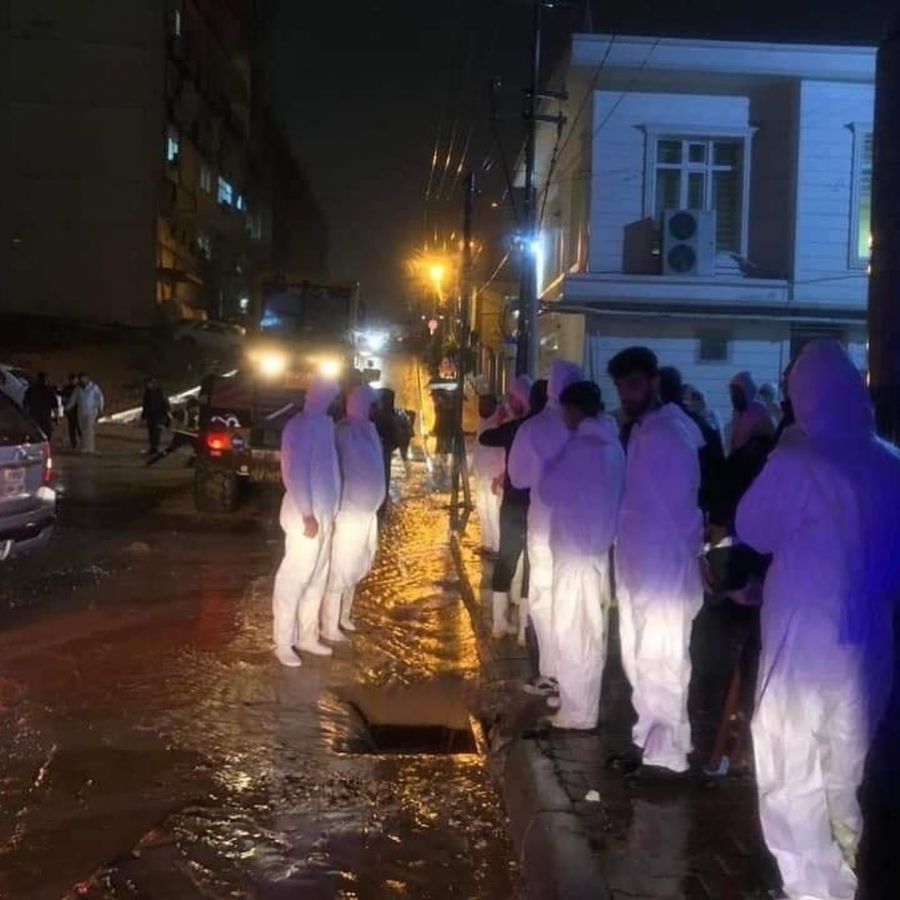 تیمەکانی فریاگوزاری و قایمقامییەتی سلێمانی تا بەرەبەیان لە ئەرکدا بوون، بۆ ڕوبەڕوبوونەوەی زیانەکانی لافاو   