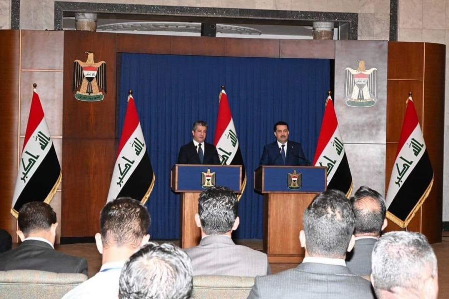 Press conference of Masrour Barzani and Mohammed Shia Sudani; An agreement was reached on the resumption of oil production in the Kurdistan Region