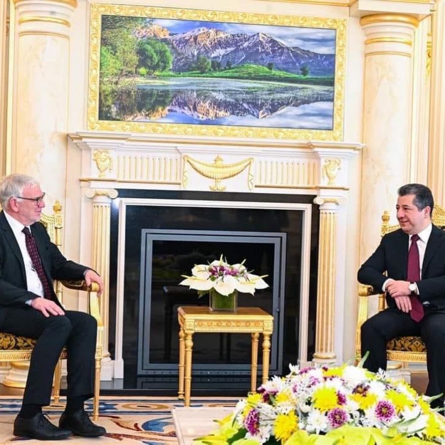 سەرۆکی حکوومەتی هەرێمی کوردستان، پێشوازیی لە شاندێکی ئەڵمانی کرد