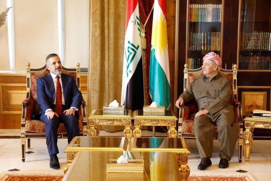 بارزانی پێشوازی لە جێگری سەرۆکوەزیران و وەزیری پلاندانانی عێراق دەکات   