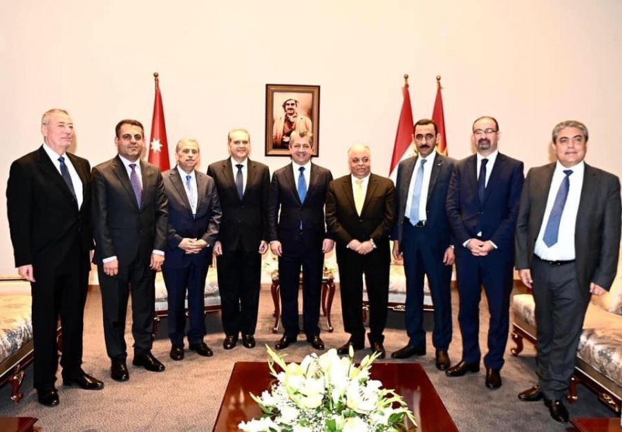 مەسرور بارزانی، لەگەڵ فیراس ئەلهەواری وەزیری تەندروستی ئوردن و شاندێکی یاوەری کۆبووەوە